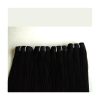 Raw Natural Black Straight Unprocessed Human Hair Weft Extensions Remi Hair