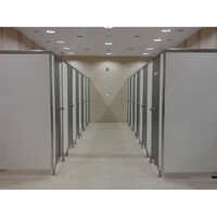 Hpl Board Hpl Toilet Partition - Color: White & Gray