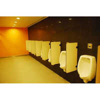 Urinal Partition - Straight Shape - Color: White