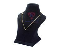 Brass Gold Plated Handmade Beaded Chain Necklace