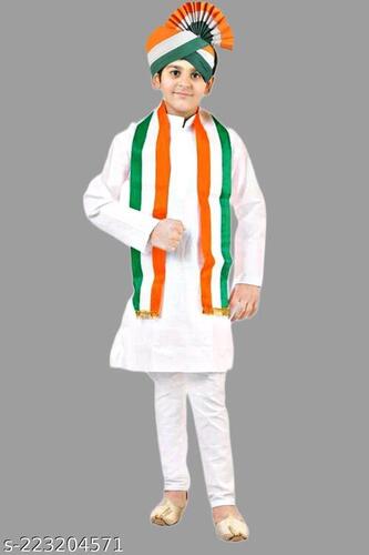 Boys Kids Kurta Pajama With Tricolor Mufflar Set - Age Group: 6Mnths To 10 Years