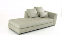 Modern Luxury L-Shaped Leather Linear and Sectional Sofa Soft Comfortable Couch