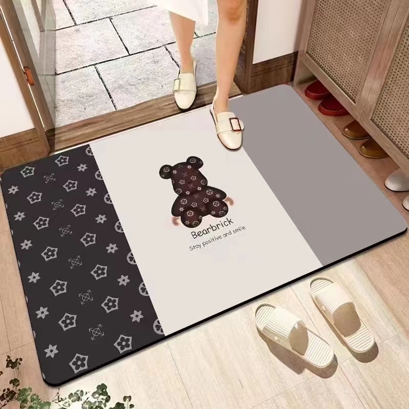 Non-Slip Diatomite Bath Mat Anti-Slip Super Absorbent Door Mud Mat