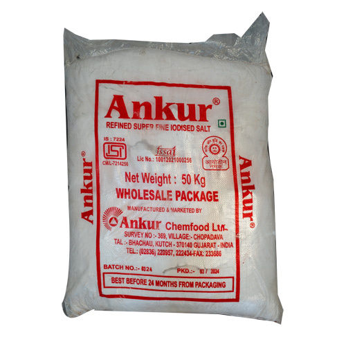 50 Kg Refined Super Fine Iodised Salt - Color: White