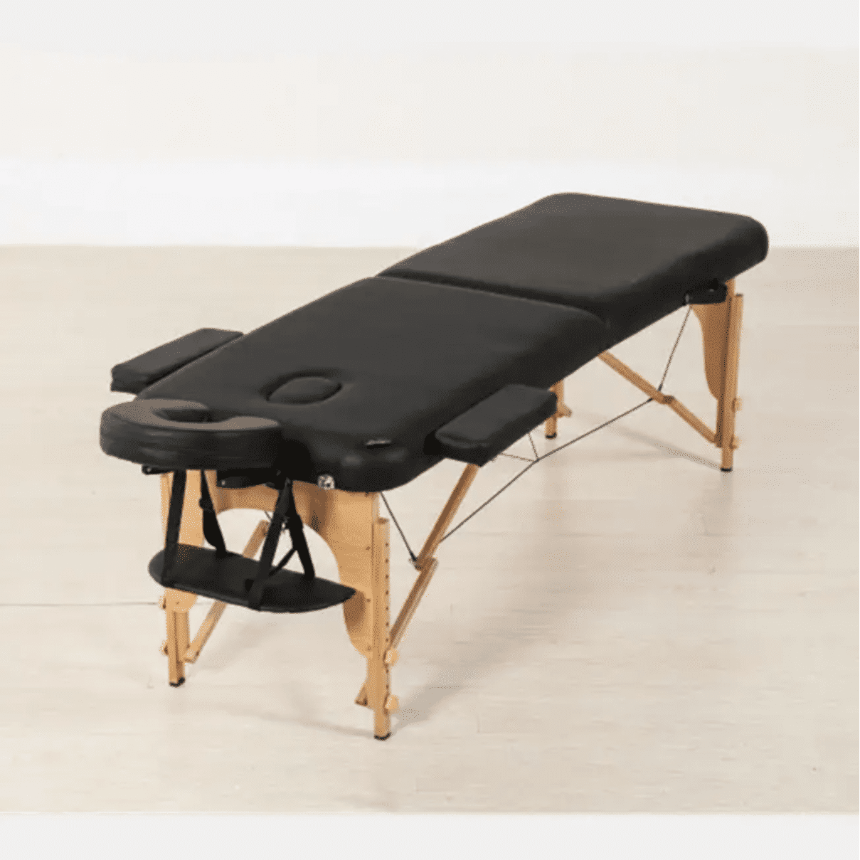 Massage Spa Table Portable Foldable Tattoo Bed Carry Bag 250Kg Load Capacity(2-Section Wooden)