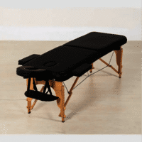 Massage Spa Table Portable Foldable Tattoo Bed Carry Bag 250Kg Load Capacity(2-Section Wooden)