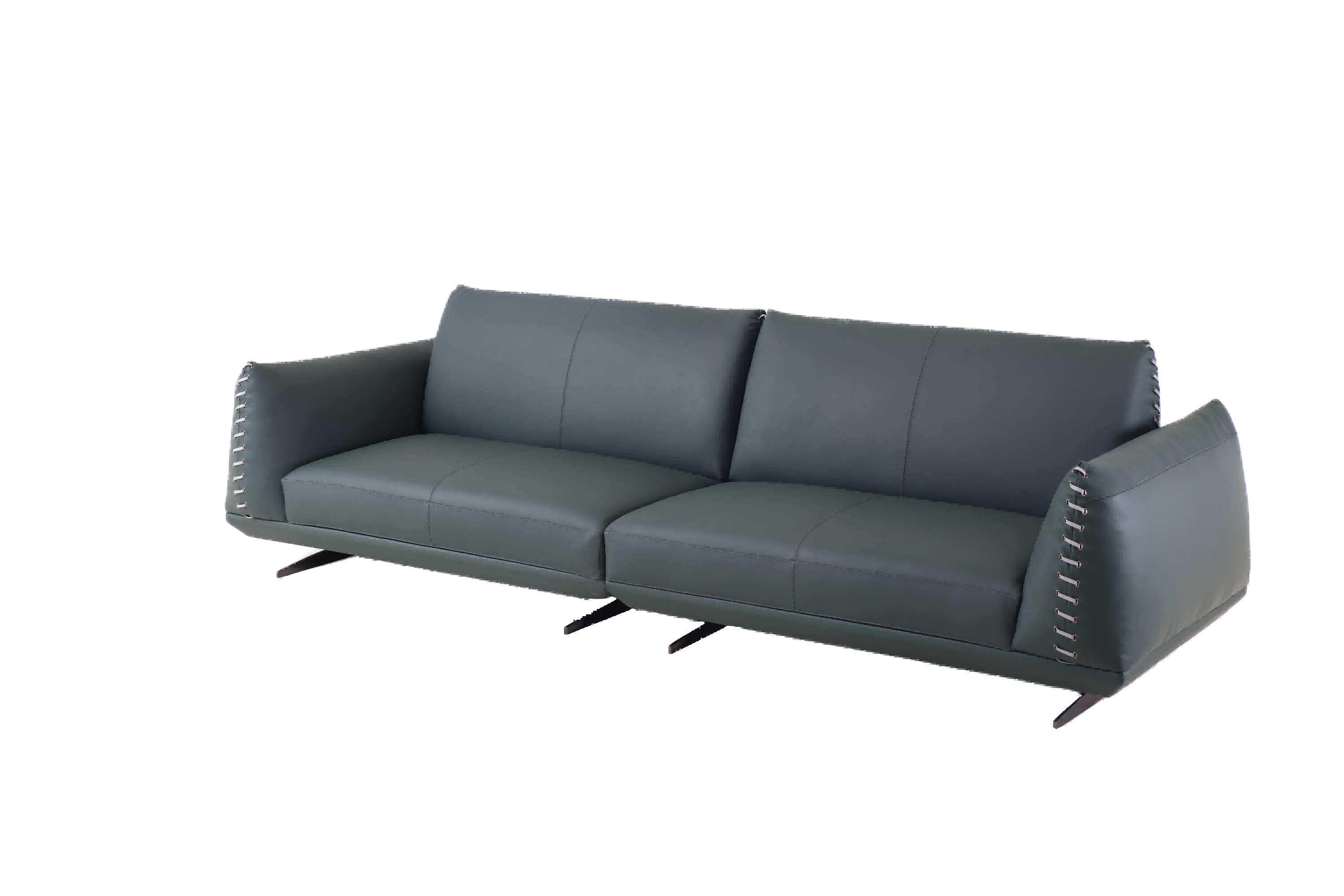 Modern simple leather sofa large apartment living room sofa