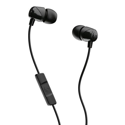 Skullcandy Jib in-Ear Wired Earbuds, Microphone, Works with Bluetooth Devices and Computers -Black