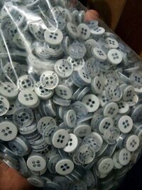 Fancy Shaped Plastic Buttons - High-quality Flatback, Round 4 Holes, Various Sizes | Elegant Plain Design For Fashion, Crafts, And Diy Projects