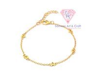 Heart Shape Gold Plated Handmade Adjustable Chain Bracelet