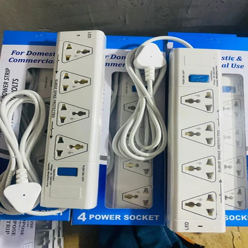 4 Power Socket - IP55 Protection, 240V Rated Voltage | Connect Up To 4 Devices Simultaneously, Customizable Color Options, 6-12 Months Warranty