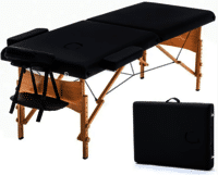 Wood Black Portable Massage Bed Foldable, For Spa, 12 kg