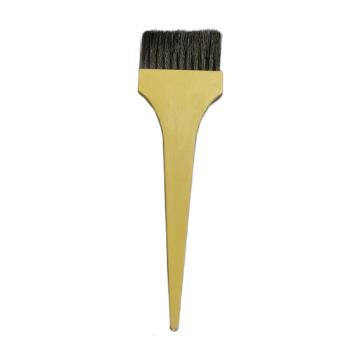 Yellow Wooden Texture Hair Dye Brush