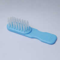 Blue Plastic Hair Brush - High-quality Plastic, 7.78 X 2.54 X 4.06 Cm, Modern Design, Ergonomic Handle, Suitable For All Hair Types