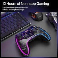 Ambrane Wireless Gaming Controller with Transparent Design, PS3 Console (OP-WLGC01, Black)