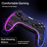 Ambrane Wireless Gaming Controller with Transparent Design, PS3 Console (OP-WLGC01, Black)