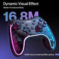 Ambrane Wireless Gaming Controller with Transparent Design, PS3 Console (OP-WLGC01, Black)