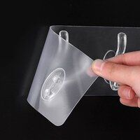 6 in 1 transparent sticky hooks