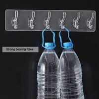 6 in 1 transparent sticky hooks