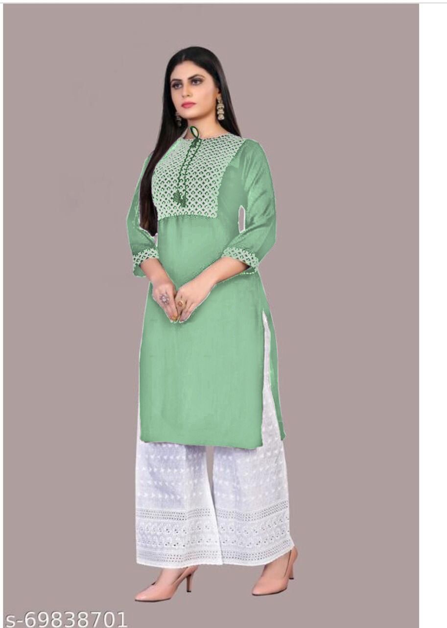 Designer kurti plazo set