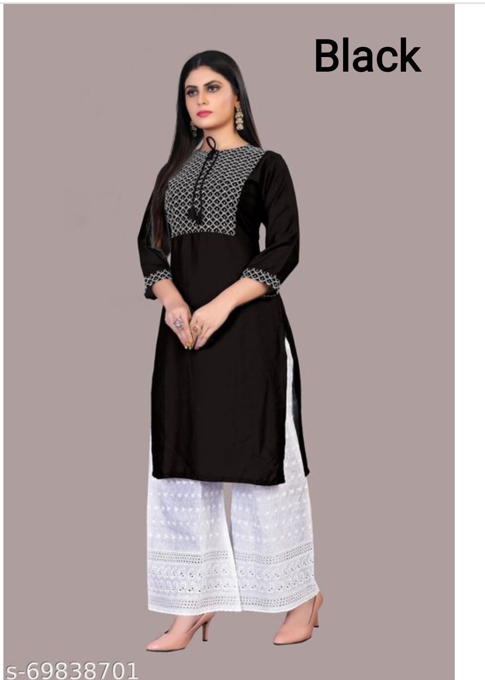 Designer kurti plazo set