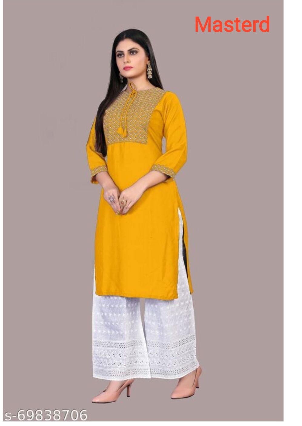 Designer kurti plazo set