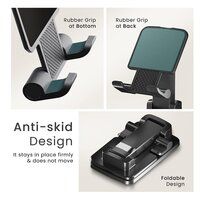 Ambrane Tablet & Mobile Holder, Anti-Skid Design (Twistand +, Black)