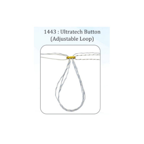 Ultratech Button (Adjustable Loop) - Color: Transparent