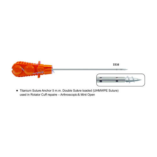 Double Loaded Suture Anchor - Color: Orange