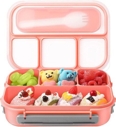 kids 4 compartment lunch box with fork