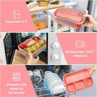 kids 4 compartment lunch box with fork