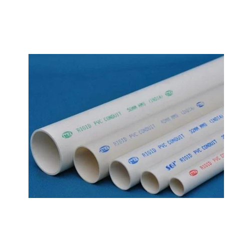 Electrical Conduit Pipes - Round White PVC, 20mm to 50mm Diameter, 6mm Length | Durable Design for Reliable Electrical Wiring Protection