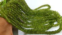 Natural Peridot Rondelle Faceted 5-6mm Beads Sold Per Strand 8''Long