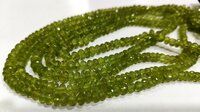 Natural Peridot Rondelle Faceted 5-6mm Beads Sold Per Strand 8''Long