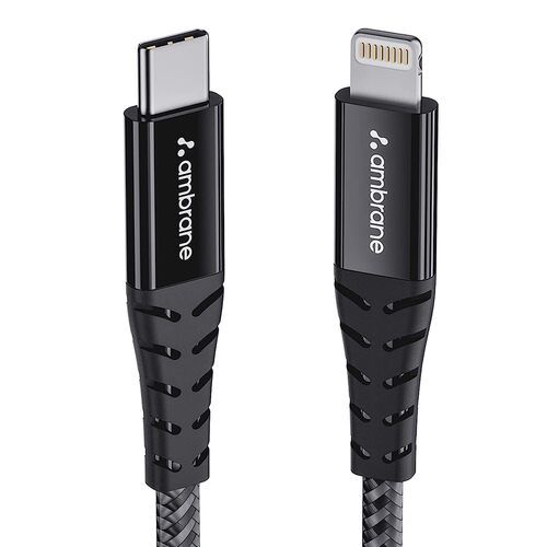 Type-C to Lightning Cable, 22.5W Fast Charging, Data Sync Cable Compatible with iPhone (Black)