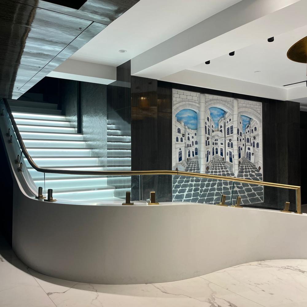 Stainless Steel Staircase Railing - Handmade Forged Design | Rodent-proof, Durable Aluminum Alloy Frame, Galvanized Surface Treatment, Modern Elegance