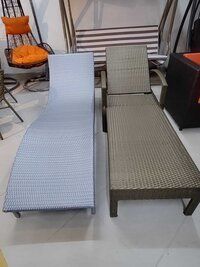 PVC Rattan Lounger