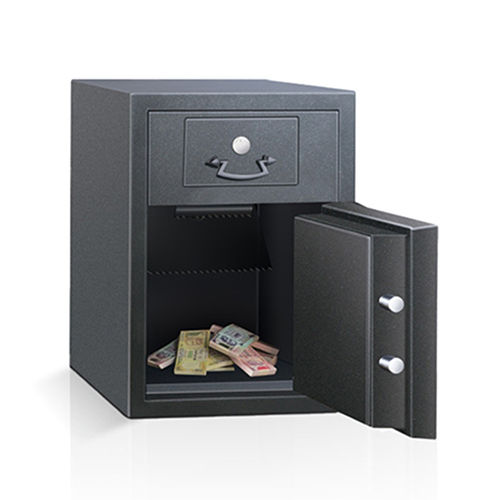 Matrix Depository Safe - Mild Steel, 58 Mm Compact Size, Sleek Black Design | Home Security, Warranty Included