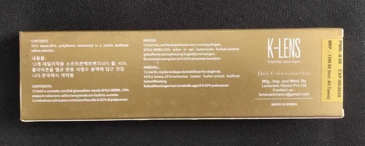 K-LENS CONTACT LENSES