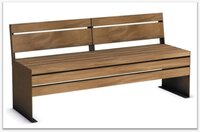 Wooden Outdoor Bench - Ms Sheet With Wpc Wood, 1500 L X 450 D X 850 H Mm | Eco-friendly, Smooth Finishing, 1 Year Warranty