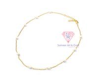 18K Gold Filled Pearl Handmade Chain Necklace