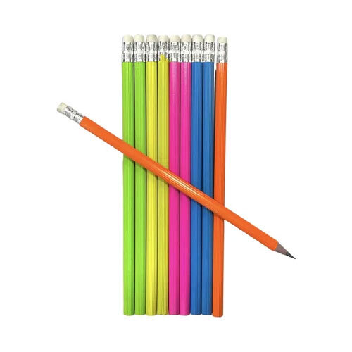 Gripper Rubber Tip Pencils - Neon Colours