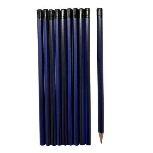 Hexagon Blue & Black Pencils With Depping