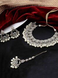 Wedding Indian Jewelry| Wedding collection| Bridal reverse ad Necklace|Kundan Choker | Floral Bridal Necklace|Gift for her