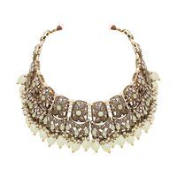 Wedding Indian Jewelry| Wedding collection| Bridal reverse ad Necklace| Kundan Choker |Floral Bridal Necklace | Gift for her