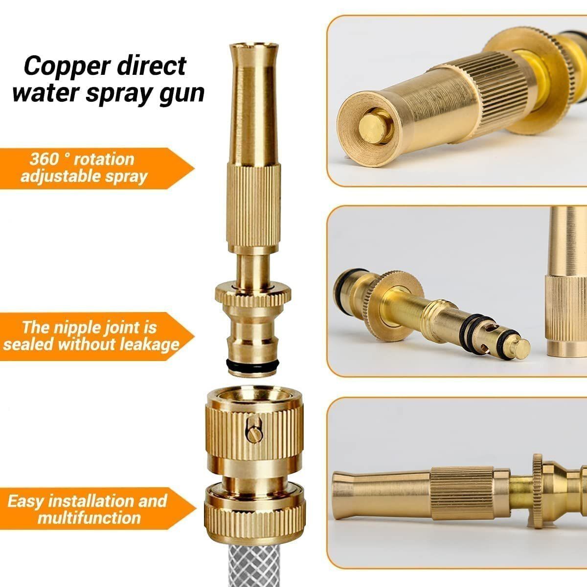 brass nozzle water spray gun