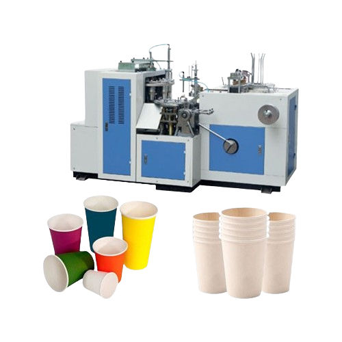 Industrial Paper Glass Making Machine - Color: Blue