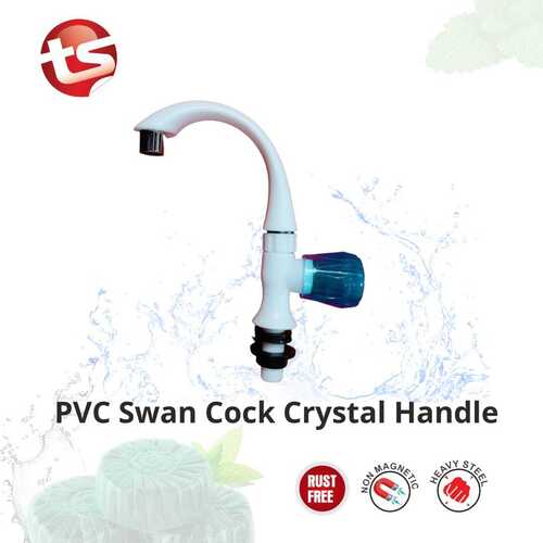 PVC Swan Neck Sink Cock Crystal Handle