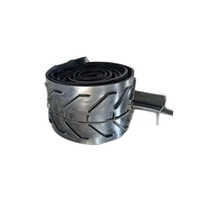 10mm Chevron Conveyor Belt - Color: Silver