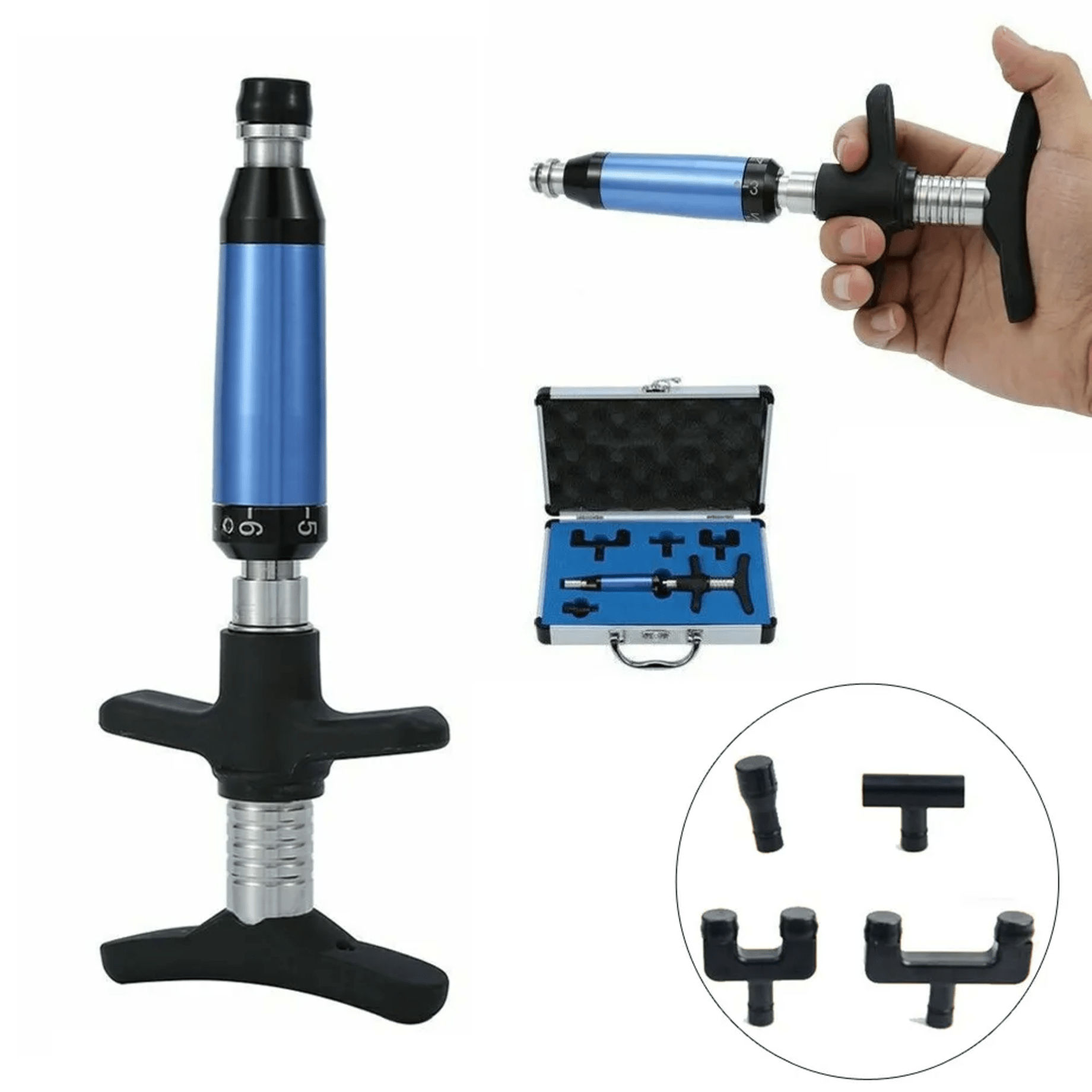 Biotronix 300N Manual Chiropractor Gun with 6 Gears 50N-300N Adjustable Manually Analogue